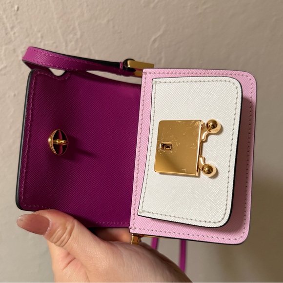 Pink & White Nano Tri Trunk Shoulder Bag - Picture 3 of 11